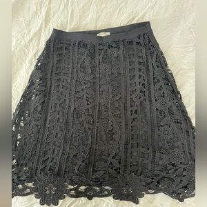 John Paul Richard black lace skirt, L